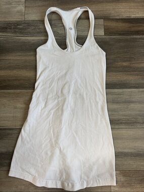 lululemon athletica White Racerback Long Tank Top